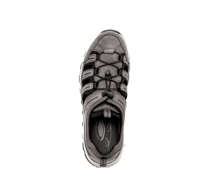 Gabor Herren Rollingsoft Sneaker Low Grau - Materialmix Leder/Textil