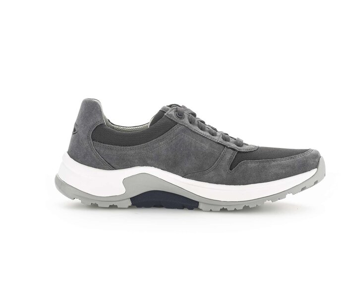 Gabor Herren Rollingsoft Sneaker Low Grau - Materialmix Leder/Textil