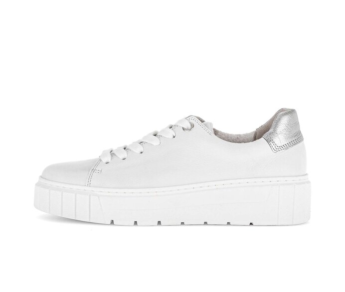 Gabor Damen Sneaker Low Weiß - Materialmix Leder