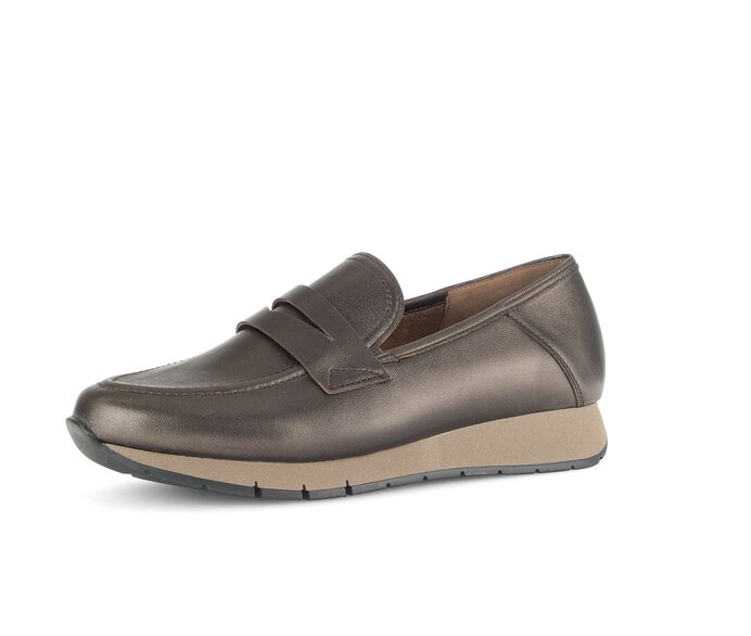 Gabor Damen  Slipper Bronze - Glattleder