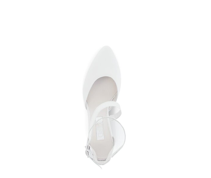 Gabor Damen  Spangenpumps Weiß - Glattleder