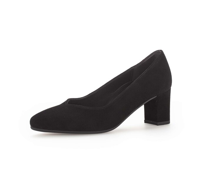 Gabor Damen  Eleganter Pumps Schwarz - Rauleder