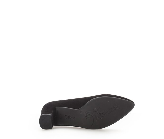 Gabor Damen  Eleganter Pumps Schwarz - Rauleder