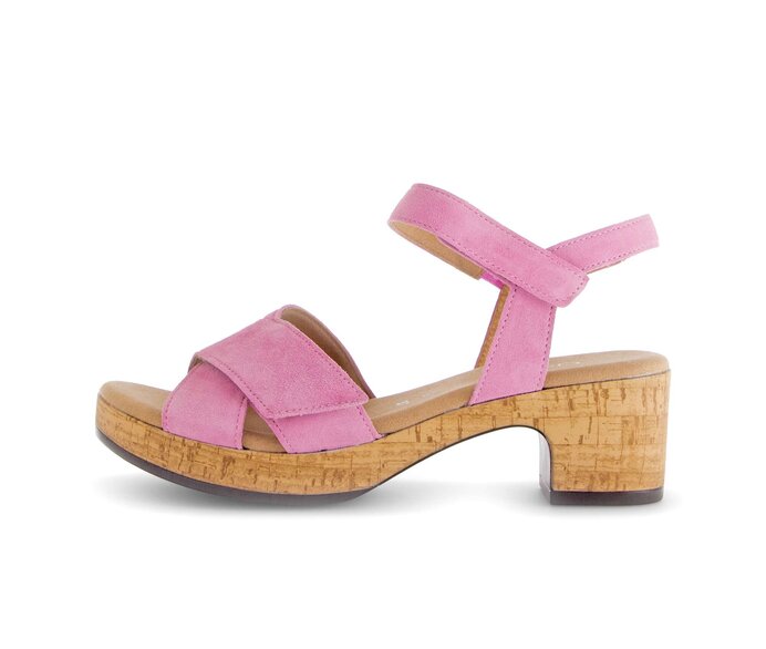 Gabor Damen Riemchensandale Pink - Rauleder