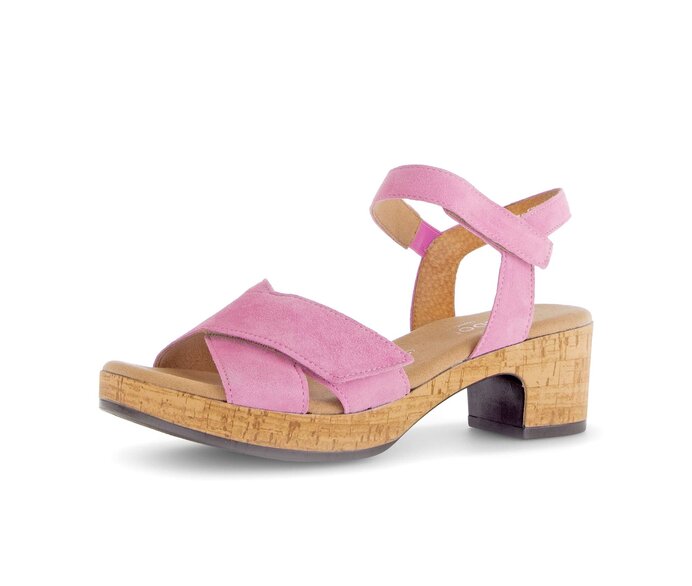 Gabor Damen  Riemchensandale Pink - Rauleder
