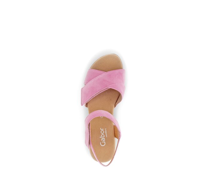 Gabor Damen  Riemchensandale Pink - Rauleder