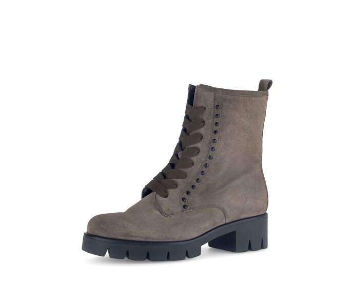 Gabor Damen  Schnürstiefelette Braun - Rauleder
