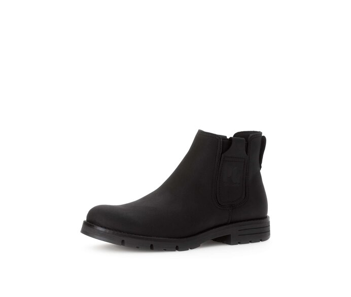Pius Gabor Herren Chelsea Boot Schwarz - Fettleder