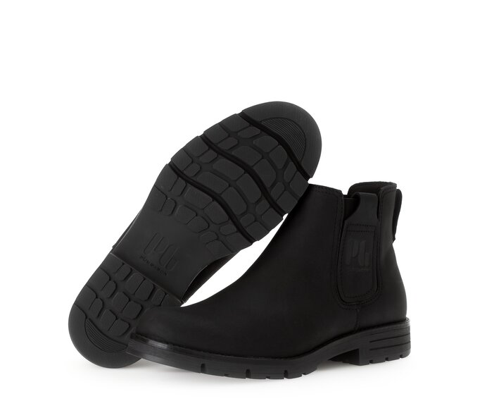 Pius Gabor Herren Chelsea Boot Schwarz - Fettleder