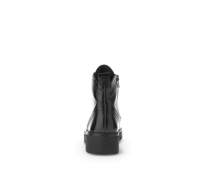 Gabor Damen  Sportliche Stiefelette Schwarz - Lackleder