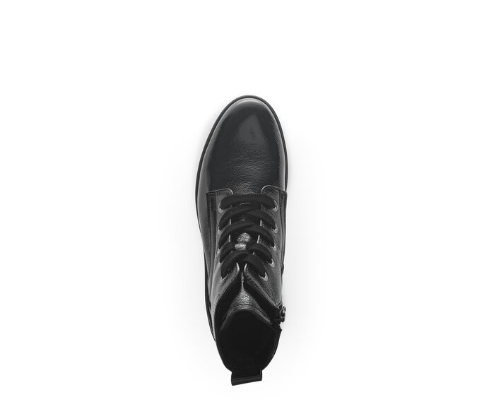 Gabor Damen  Sportliche Stiefelette Schwarz - Lackleder