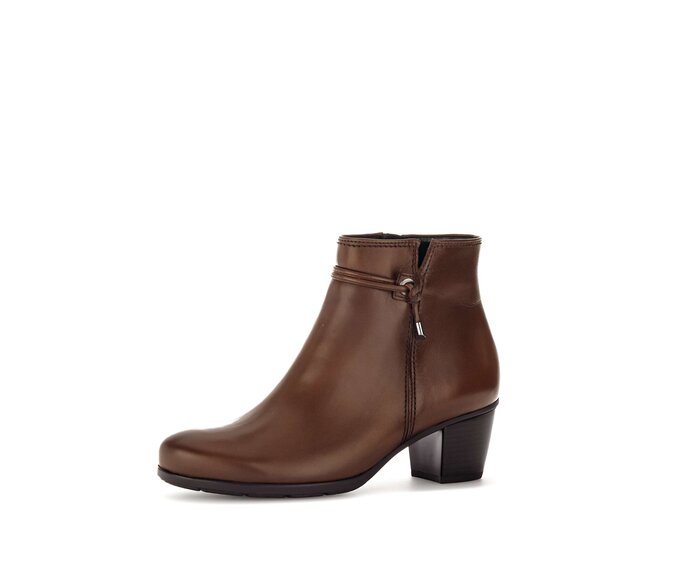 Gabor Damen  Elegante Stiefelette Braun - Glattleder