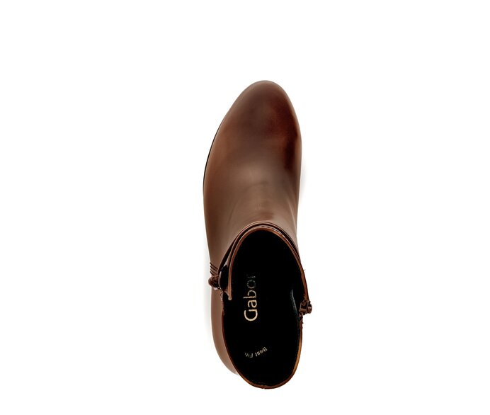 Gabor Damen  Elegante Stiefelette Braun - Glattleder