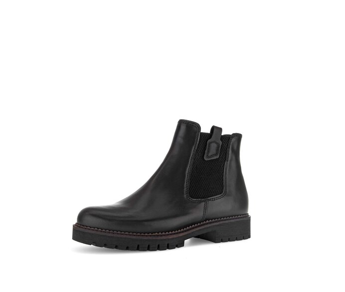 Gabor Damen  Chelsea Boot Schwarz - Glattleder