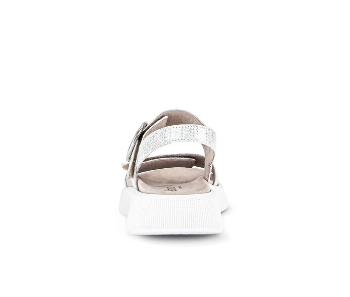 Gabor Damen  Plateau Sandale Silber - Effektleder