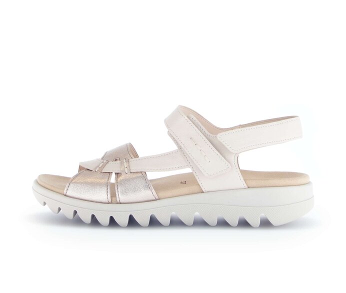 Gabor Damen Riemchensandale Rosa - Materialmix Leder