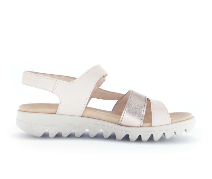 Gabor Damen  Riemchensandale Rosa - Materialmix Leder