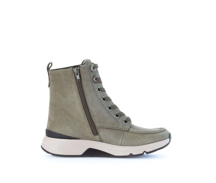 Gabor Damen  Sportliche Stiefelette Grün - Rauleder
