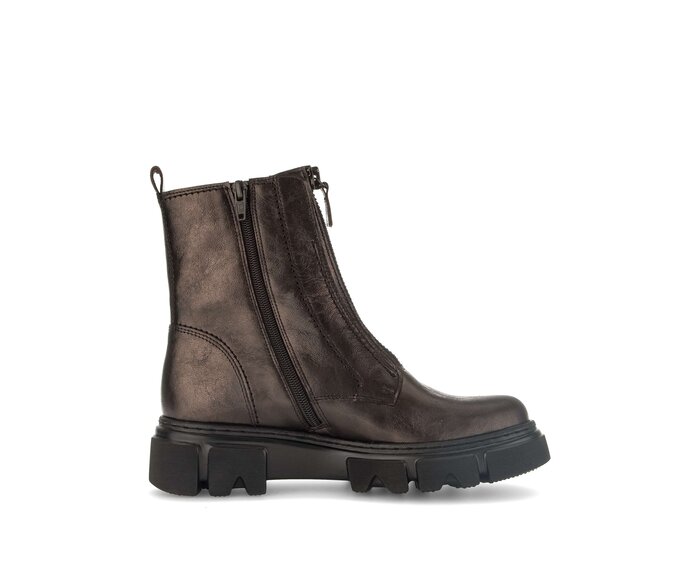 Gabor Damen  Sportliche Stiefelette Bronze - Effektleder