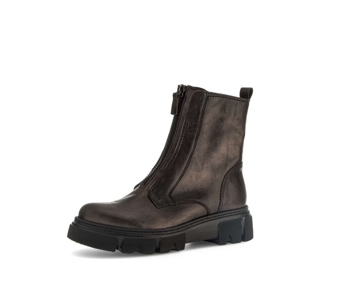 Gabor Damen  Sportliche Stiefelette Bronze - Effektleder