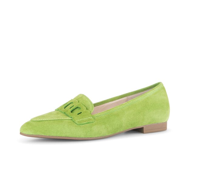 Gabor Damen  Eleganter Ballerina Grün - Rauleder