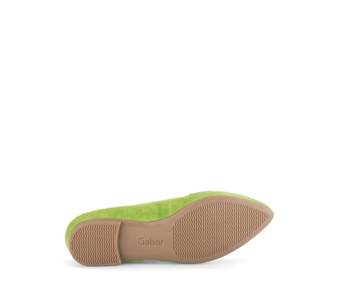 Gabor Damen  Eleganter Ballerina Grün - Rauleder