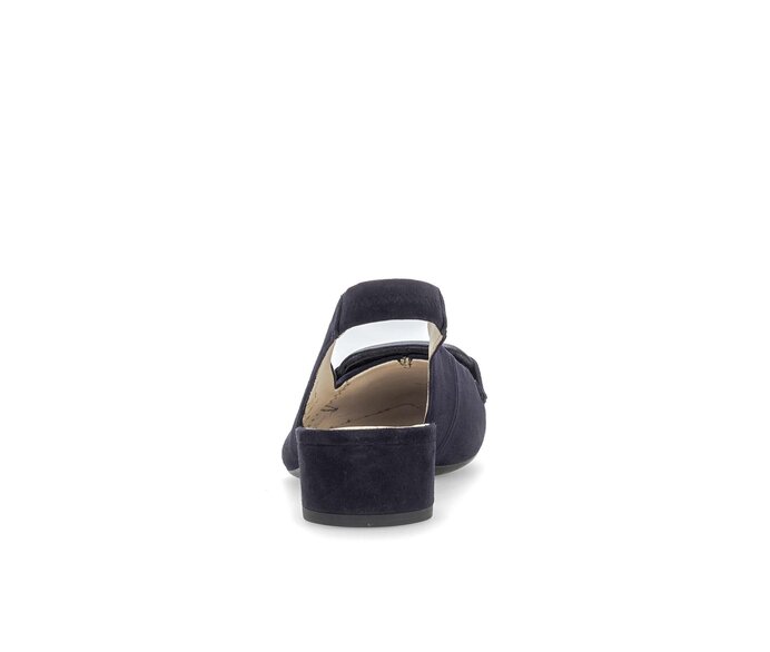 Gabor Damen  Slingpumps Blau - Materialmix Leder