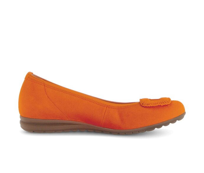 Gabor Damen  Sportliche Ballerina Orange - Rauleder