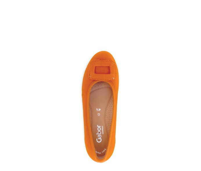 Gabor Damen  Sportliche Ballerina Orange - Rauleder