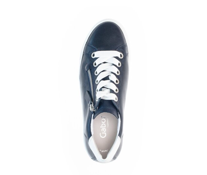 Gabor Damen  Sneaker Low Blau - Glattleder