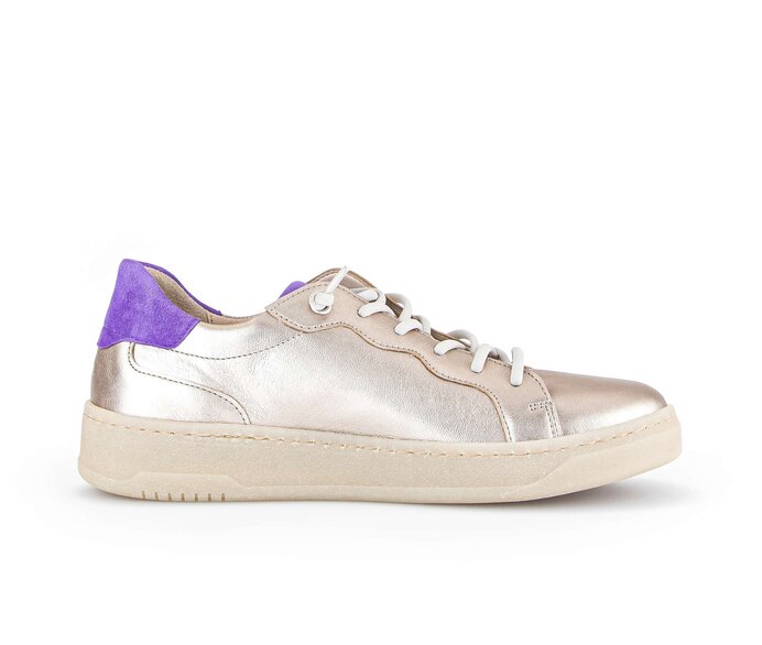 Gabor Damen  Sneaker Low Gold - Materialmix Leder