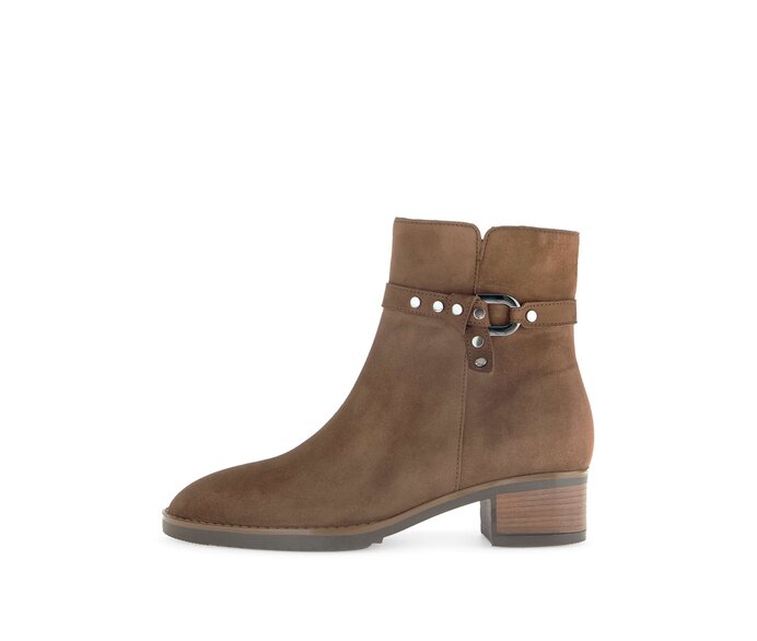 Gabor Damen Elegante Stiefelette Braun - Rauleder