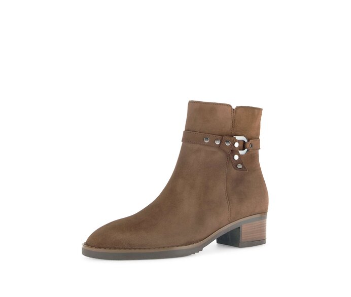 Gabor Damen  Elegante Stiefelette Braun - Rauleder