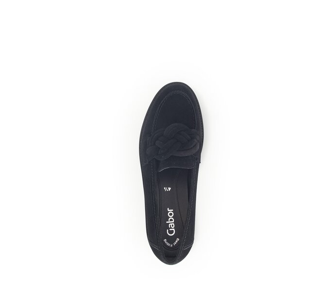 Gabor Damen  Loafer Schwarz - Rauleder