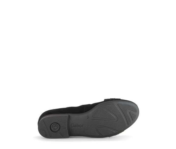 Gabor Damen  Eleganter Ballerina Schwarz - Rauleder