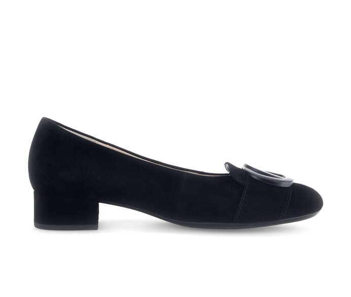 Gabor Damen  Eleganter Pumps Schwarz - Rauleder