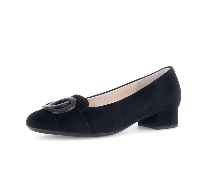 Gabor Damen  Eleganter Pumps Schwarz - Rauleder