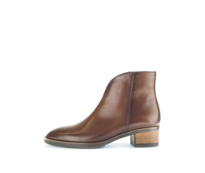 Gabor Damen Elegante Stiefelette Braun - Glattleder