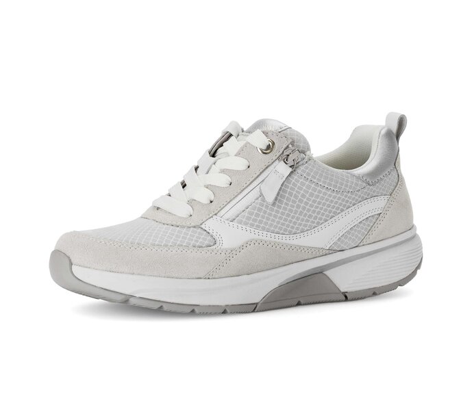 Gabor Damen  Sneaker Low Grau - Materialmix Leder/Lederimitat
