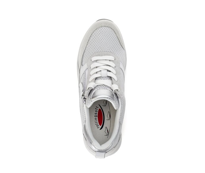 Gabor Damen  Sneaker Low Grau - Materialmix Leder/Lederimitat
