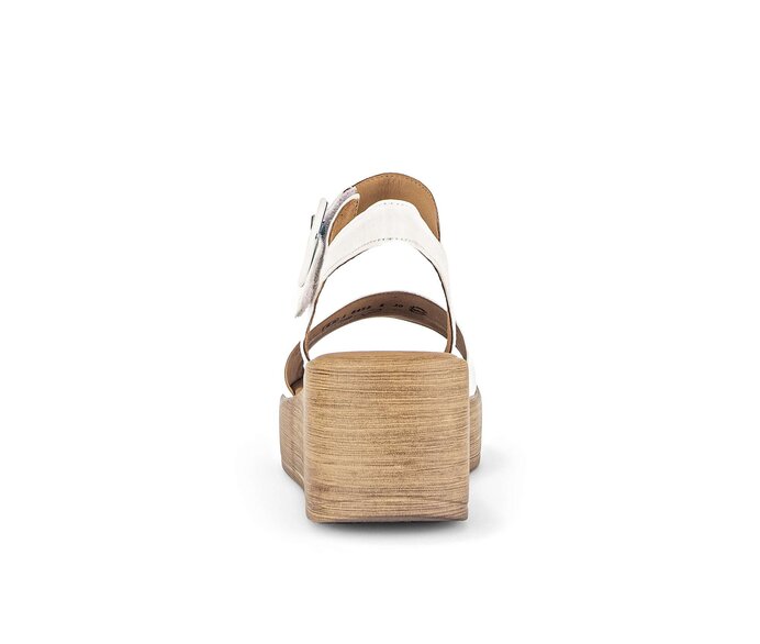 Gabor Damen  Riemchensandale Creme - Glattleder