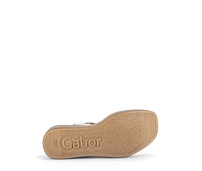 Gabor Damen  Riemchensandale Creme - Glattleder