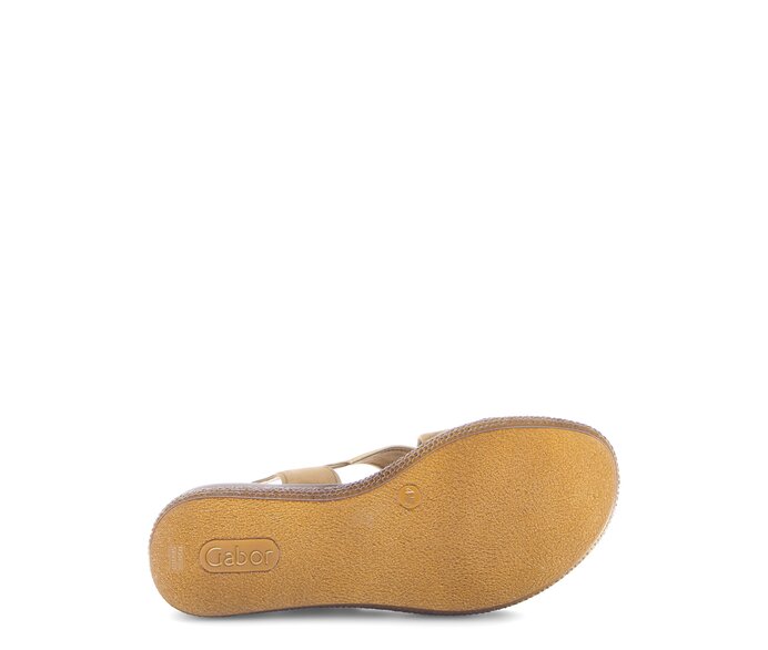 Gabor Damen  Plateau Sandale Braun - Materialmix Leder
