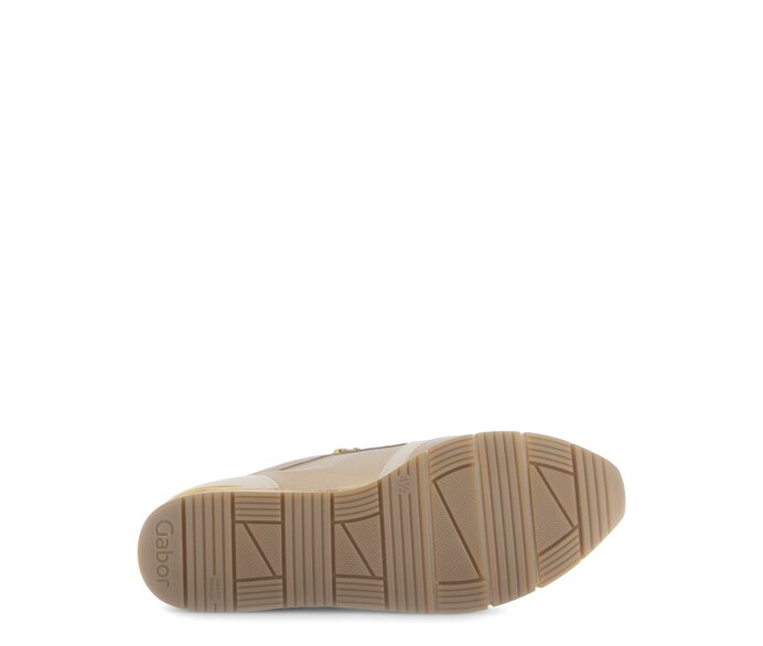 Gabor Damen  Sneaker Low Beige - Materialmix Leder