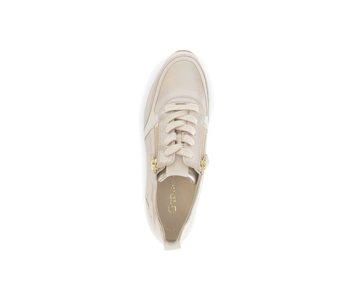 Gabor Damen  Sneaker Low Beige - Materialmix Leder