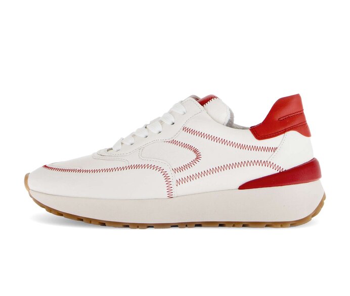Gabor Damen Sneaker Low Creme - Materialmix Leder