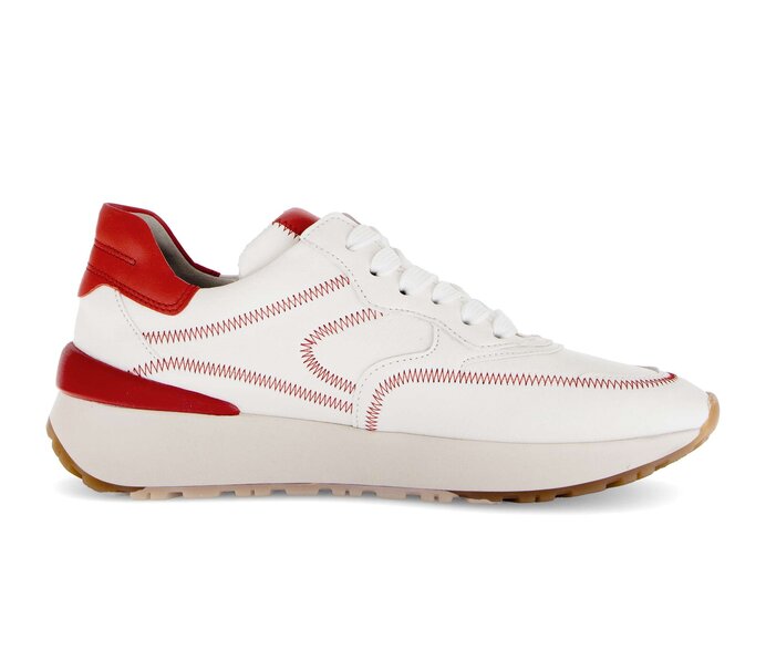 Gabor Damen  Sneaker Low Creme - Materialmix Leder