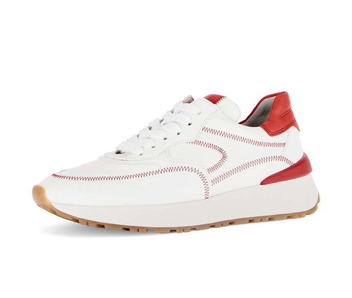 Gabor Damen  Sneaker Low Creme - Materialmix Leder