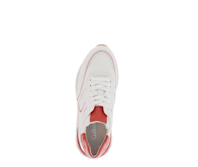 Gabor Damen  Sneaker Low Creme - Materialmix Leder