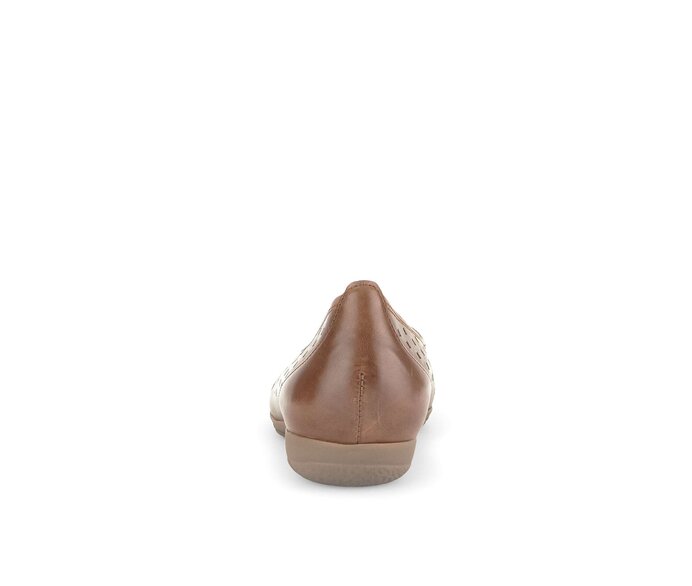 Gabor Damen  Sportliche Ballerina Braun - Glattleder